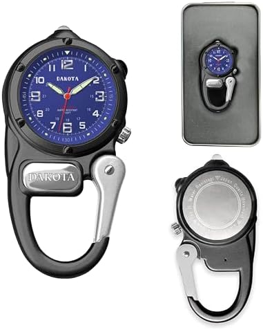 Dakota Mini Clip Microlight, Fob and Pocket Watch, Outdoor Gifts for Men and Women, Use for Fishing Hunting, and More, LED Flashlight, Clip on Watch
