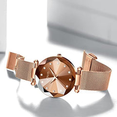 CIVO Watches for Women Stainless Steel: Analog Quartz Wrist Watch Waterproof Mesh - Elegant Ladies Watch Diamond Dial