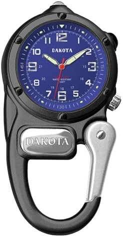 Dakota Mini Clip Microlight, Fob and Pocket Watch, Outdoor Gifts for Men and Women, Use for Fishing Hunting, and More, LED Flashlight, Clip on Watch