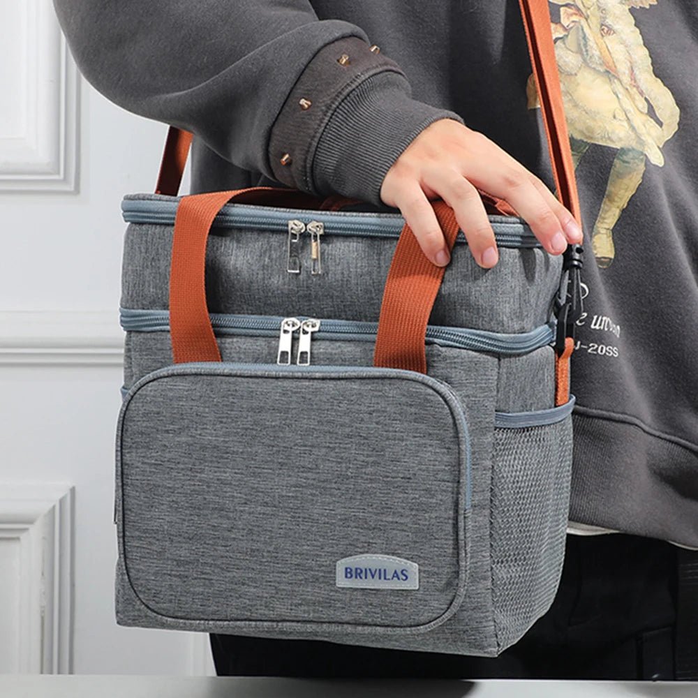European And American Fashion Can Cross Body Thickened Lunch Insulation Bag With Large Capacity Business Lunch Bag - Chic Cart