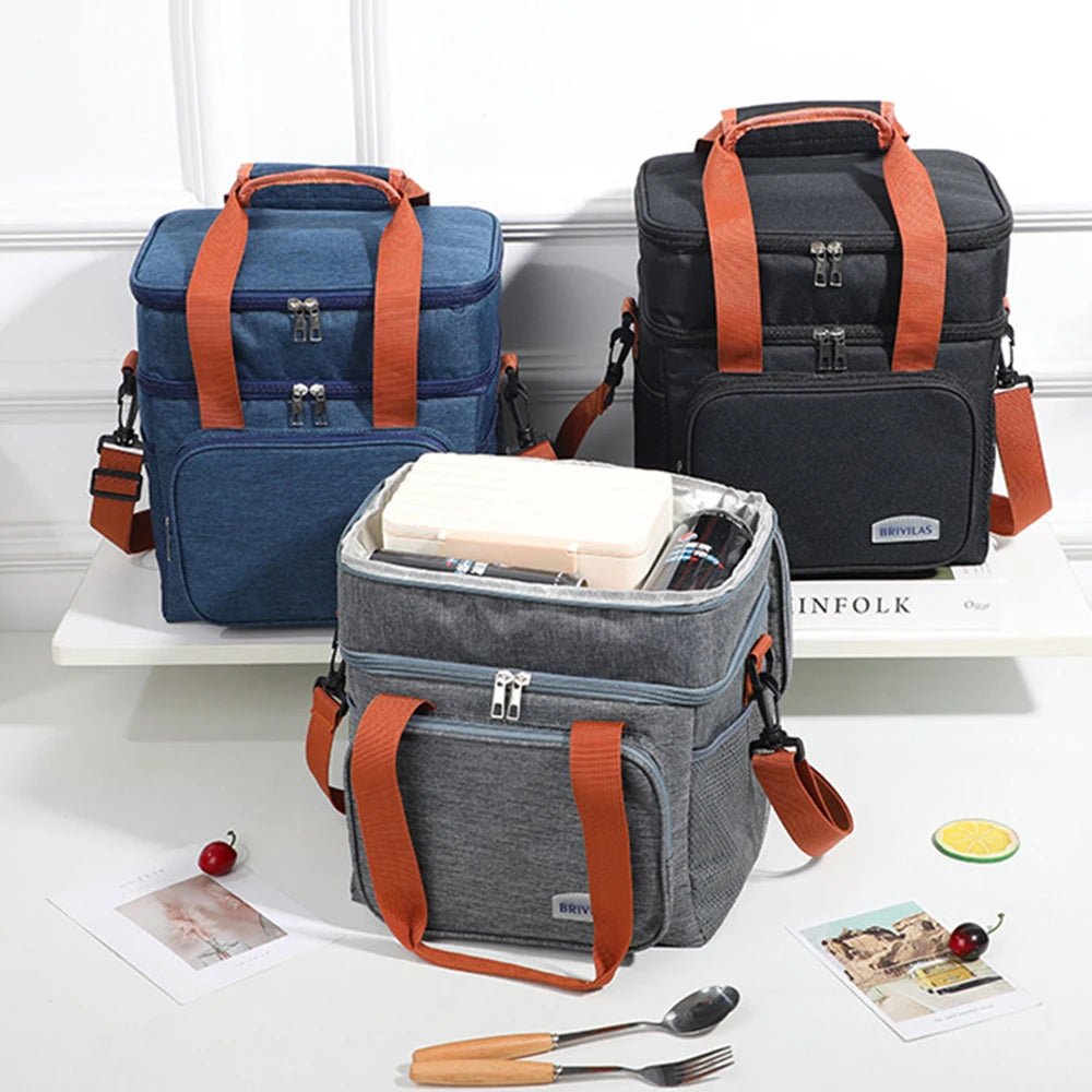 European And American Fashion Can Cross Body Thickened Lunch Insulation Bag With Large Capacity Business Lunch Bag - Chic Cart