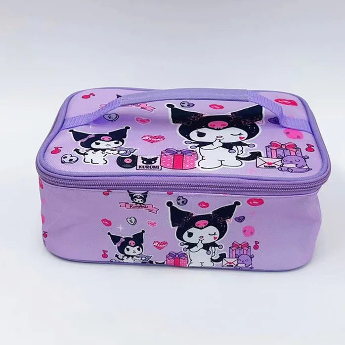 2024 Autumn/Winter New Student Super Insulated Large Capacity Lunch Box Bag Cute Anime Cartoon Surrounding Exquisite Bento Bag - Chic Cart