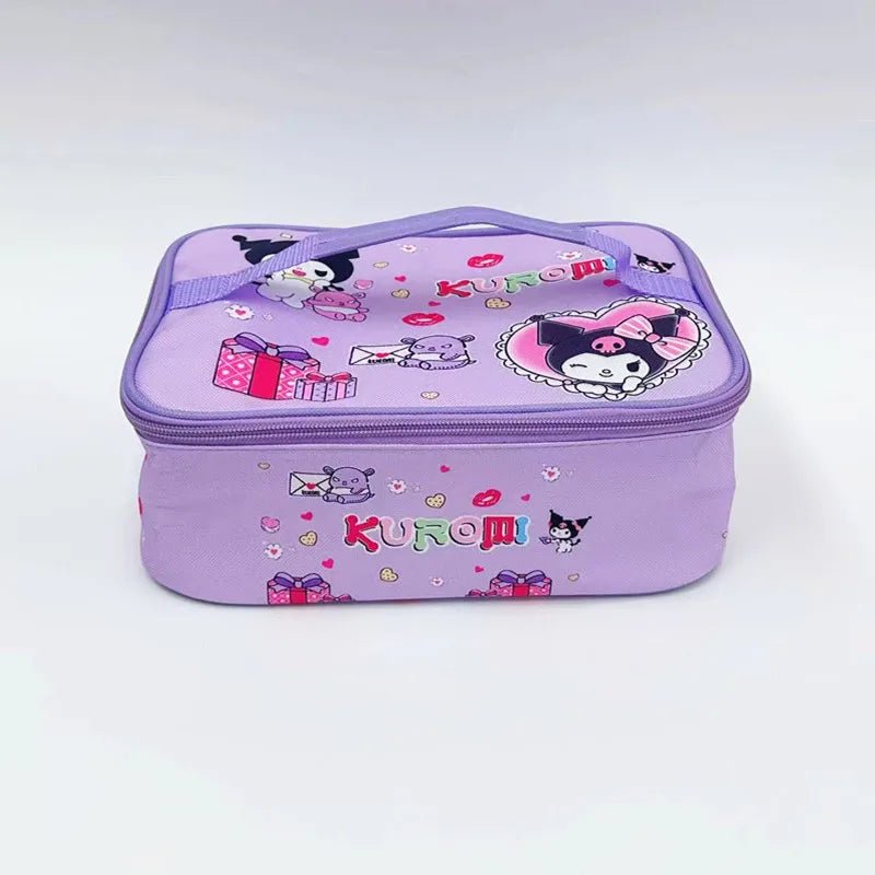 2024 Autumn/Winter New Student Super Insulated Large Capacity Lunch Box Bag Cute Anime Cartoon Surrounding Exquisite Bento Bag - Chic Cart