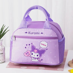 Cinnamoroll & Kuromi Insulated Lunch Bag With Side Pocket, Hello Kitty Widened Aluminum Foil Material Waterproof Bento Bag - Chic Cart
