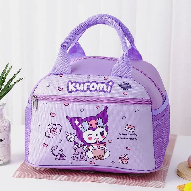 Cinnamoroll & Kuromi Insulated Lunch Bag With Side Pocket, Hello Kitty Widened Aluminum Foil Material Waterproof Bento Bag - Chic Cart