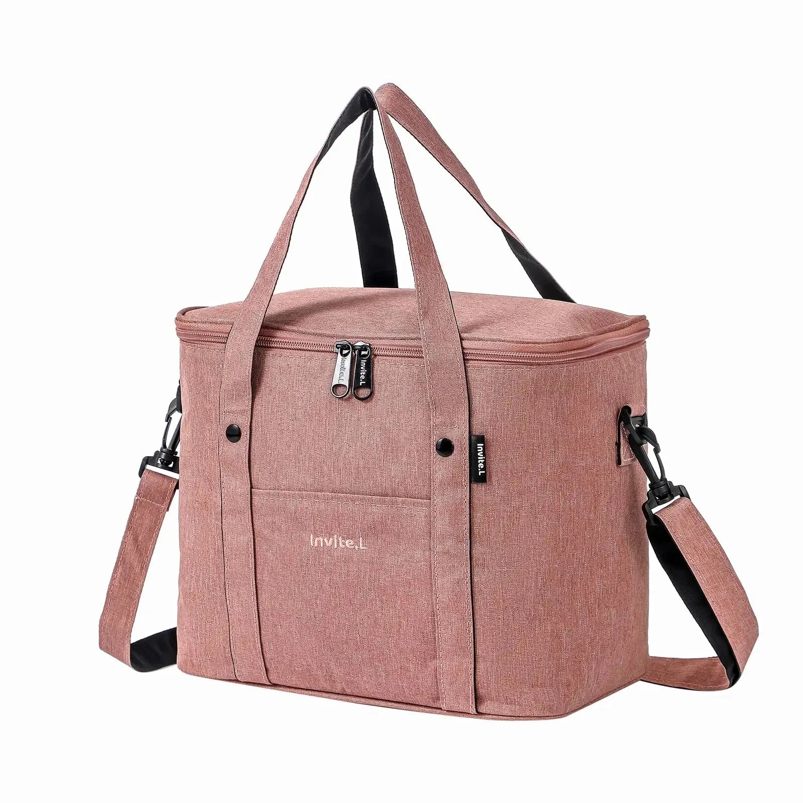 1pc Insulated Lunch Bag For Men/Women, Reusable Large Lunch Cooler Box Tote Shoulder Strap For Work Office Picnic Beach Travel F - Chic Cart
