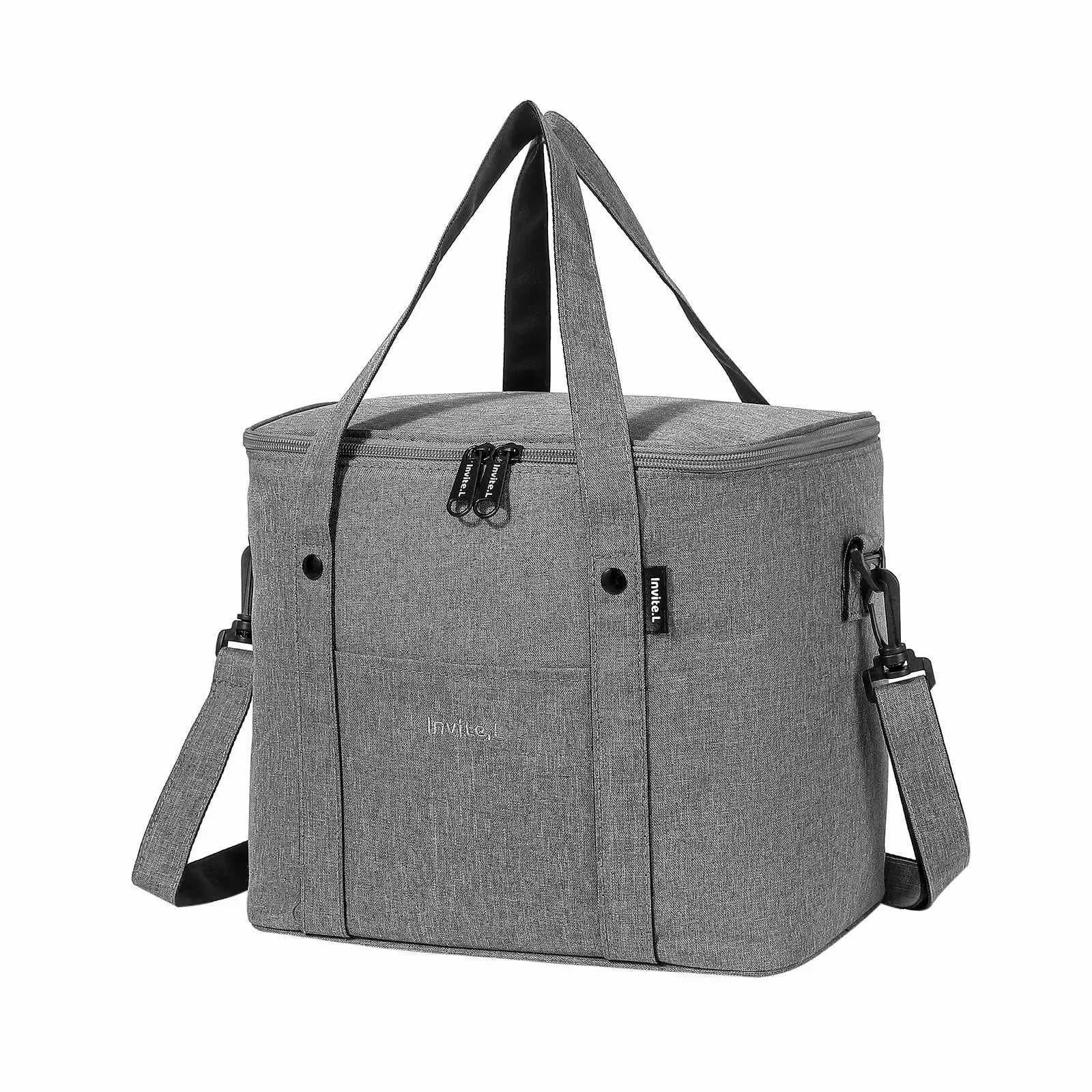 1pc Insulated Lunch Bag For Men/Women, Reusable Large Lunch Cooler Box Tote Shoulder Strap For Work Office Picnic Beach Travel F - Chic Cart