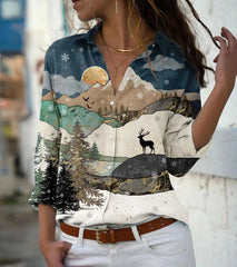 Elegant Loose Shirt Women Casual Women Shirts Temperament Long Sleeve Women Shirts - Chic Cart