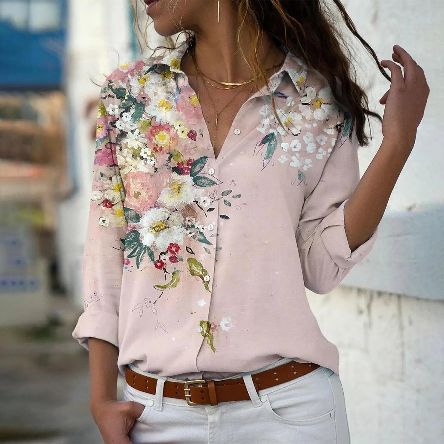 Elegant Loose Shirt Women Casual Women Shirts Temperament Long Sleeve Women Shirts - Chic Cart