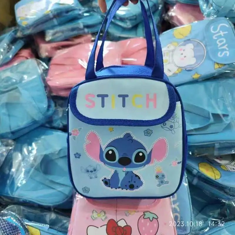 Sanrio Insulated Lunch Bag Hello Kitty Kuromi Cinnamoroll Printed Canvas Bento Bag Reusable Zipper Closure Handy Bag Kid Gifts - Chic Cart
