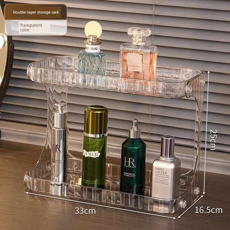 Accessible Luxury Bathroom Shelf Washing Table Cosmetics Storage Box Desktop Toilet Skincare Storage Shelf - Chic Cart