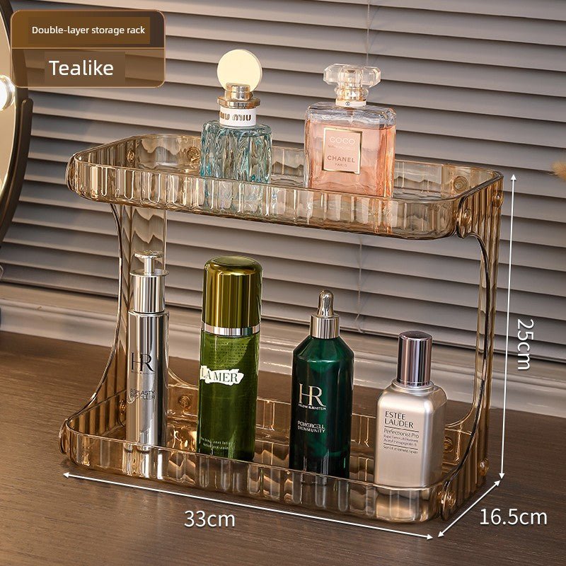 Accessible Luxury Bathroom Shelf Washing Table Cosmetics Storage Box Desktop Toilet Skincare Storage Shelf - Chic Cart