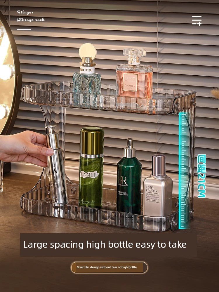 Accessible Luxury Bathroom Shelf Washing Table Cosmetics Storage Box Desktop Toilet Skincare Storage Shelf - Chic Cart