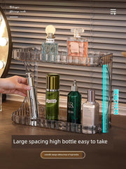 Accessible Luxury Bathroom Shelf Washing Table Cosmetics Storage Box Desktop Toilet Skincare Storage Shelf - Chic Cart