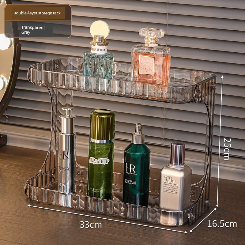 Accessible Luxury Bathroom Shelf Washing Table Cosmetics Storage Box Desktop Toilet Skincare Storage Shelf - Chic Cart
