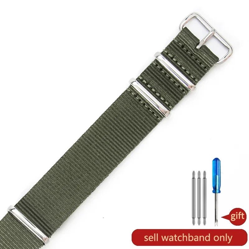 For Dw Seiko Omega Rudder Tissot Quick - Speed Armani Seagull Ck Watches Accessories Women Nylon Canvas Men Hoop Watchbands
