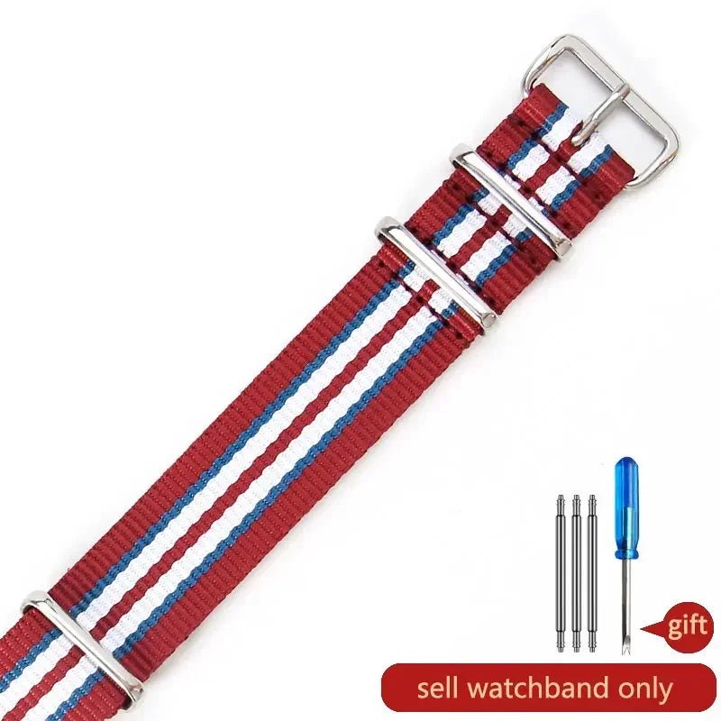 For Dw Seiko Omega Rudder Tissot Quick - Speed Armani Seagull Ck Watches Accessories Women Nylon Canvas Men Hoop Watchbands