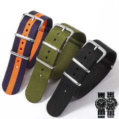 For Dw Seiko Omega Rudder Tissot Quick - Speed Armani Seagull Ck Watches Accessories Women Nylon Canvas Men Hoop Watchbands