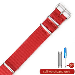 For Dw Seiko Omega Rudder Tissot Quick - Speed Armani Seagull Ck Watches Accessories Women Nylon Canvas Men Hoop Watchbands