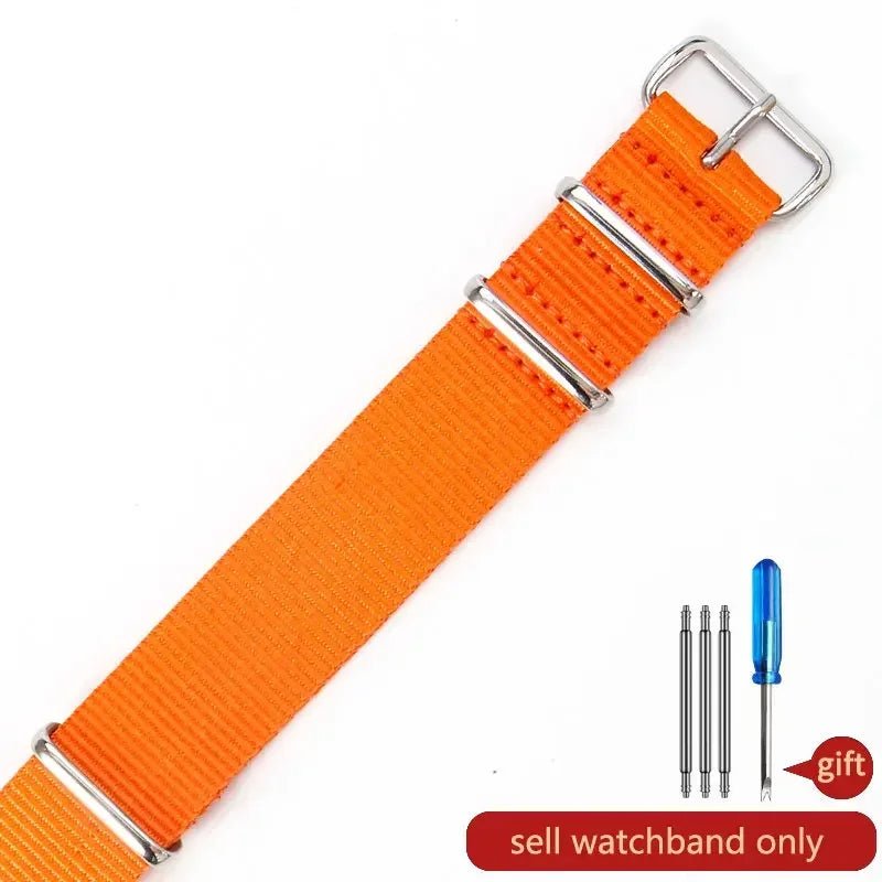 For Dw Seiko Omega Rudder Tissot Quick - Speed Armani Seagull Ck Watches Accessories Women Nylon Canvas Men Hoop Watchbands