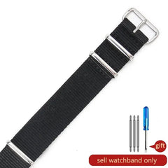 For Dw Seiko Omega Rudder Tissot Quick - Speed Armani Seagull Ck Watches Accessories Women Nylon Canvas Men Hoop Watchbands