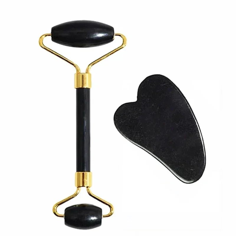 Natural Jade Roller Face Gua Sha Natural Stone Body Neck Massager Acupoint Eye Care Spa Massage Tools Massage Visage Lifting - Chic Cart