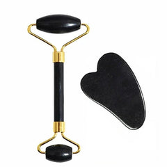 Natural Jade Roller Face Gua Sha Natural Stone Body Neck Massager Acupoint Eye Care Spa Massage Tools Massage Visage Lifting - Chic Cart