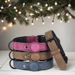 GPS Tracker Dog Collar PU Leather Dog Collars Anti - lost Pet Pug Chihuahua Necklace Adjustable for Small Medium Large Dogs - Chic Cart