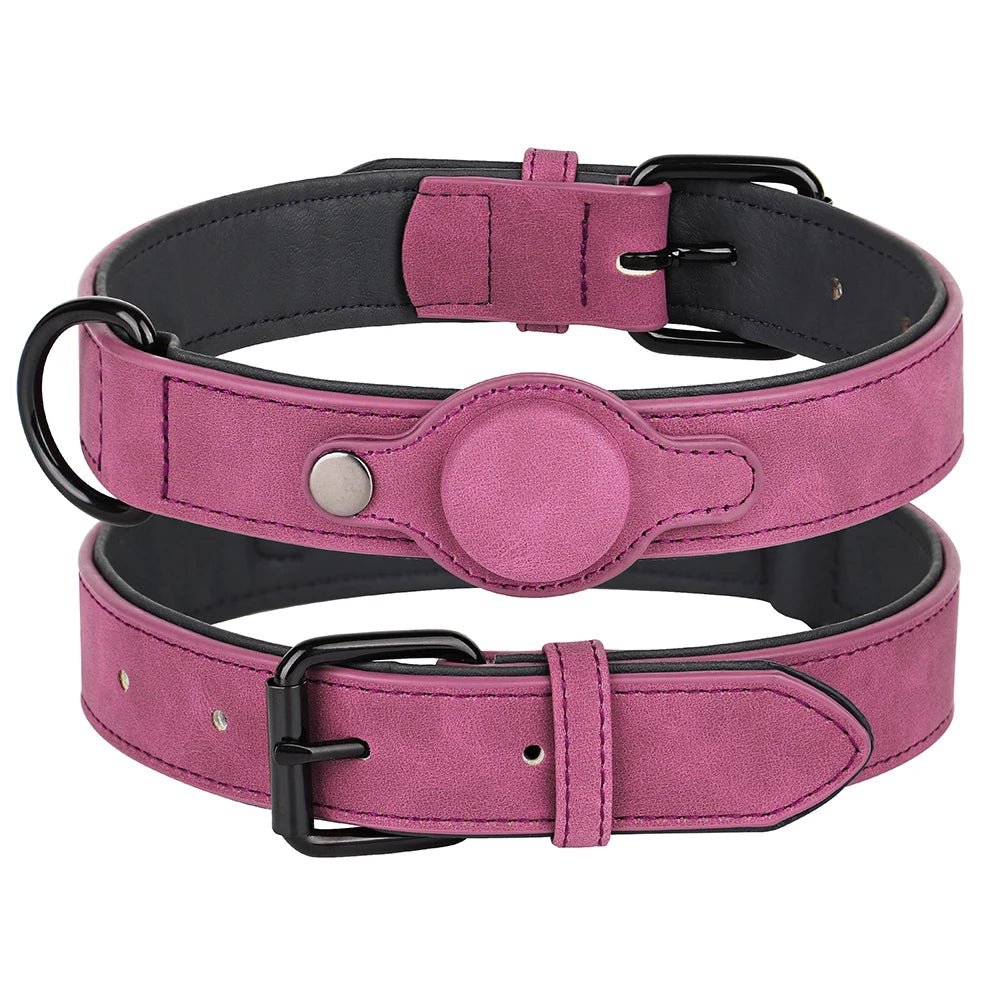 GPS Tracker Dog Collar PU Leather Dog Collars Anti - lost Pet Pug Chihuahua Necklace Adjustable for Small Medium Large Dogs - Chic Cart