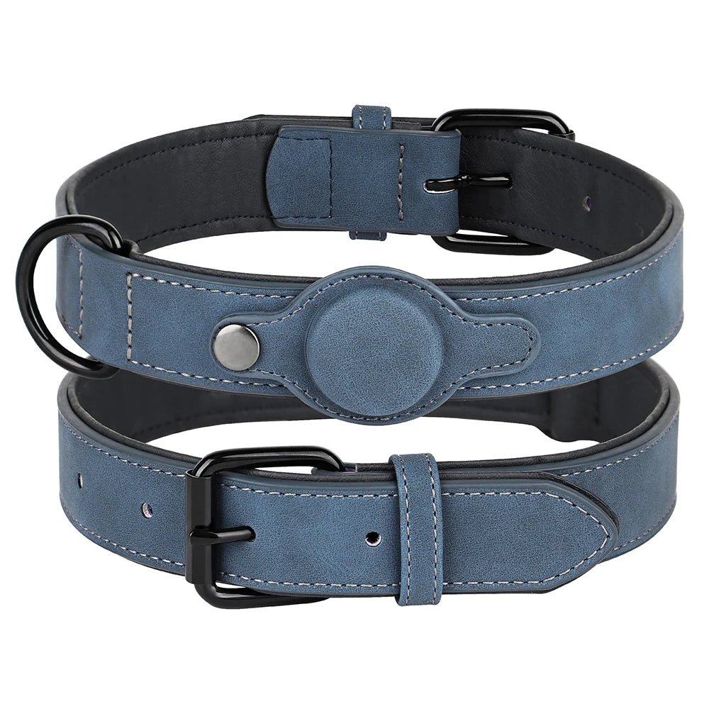 GPS Tracker Dog Collar PU Leather Dog Collars Anti - lost Pet Pug Chihuahua Necklace Adjustable for Small Medium Large Dogs - Chic Cart